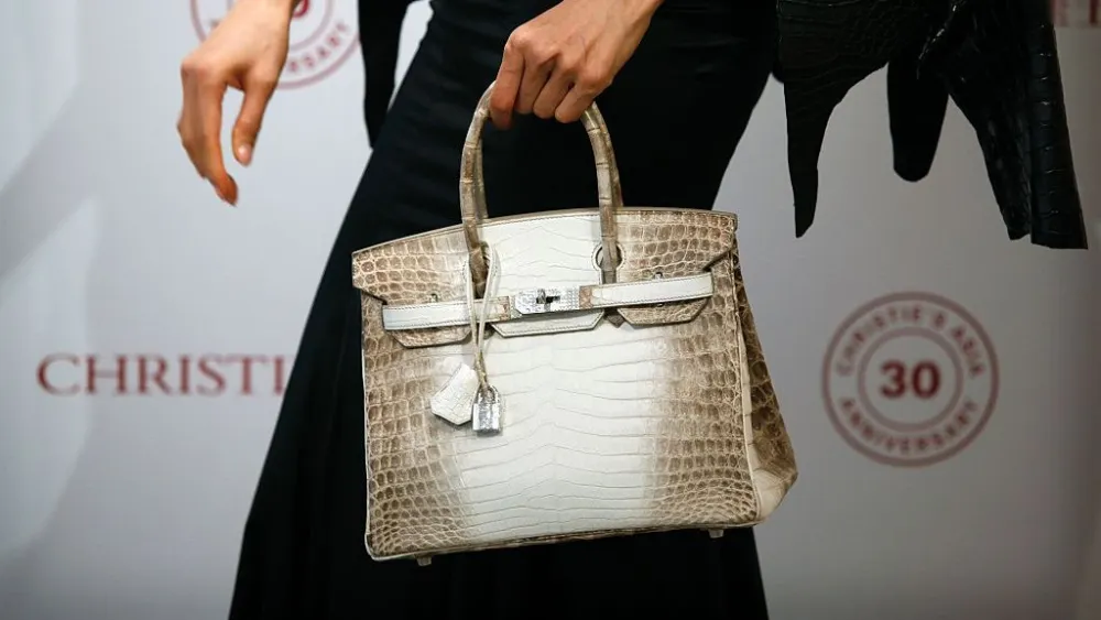Hermès Himalaya crocodile Retourné Kelly 28