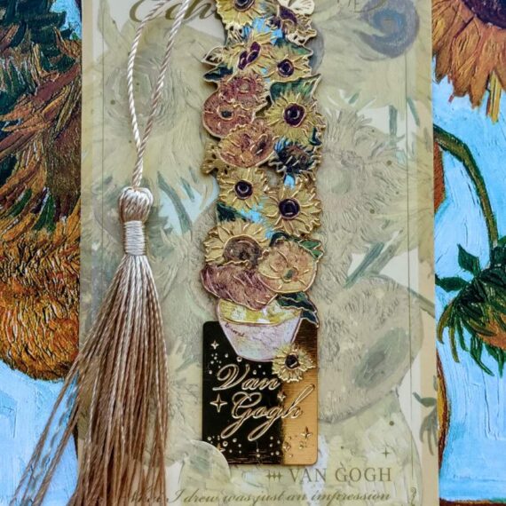 Закладка для книги, металева, Соняшники